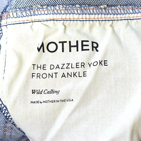 MOTHER | The Dazzler Yoke Front Ankle Straight Jeans (Wild Calling) Sz 32 NWT - Picture 5 of 7